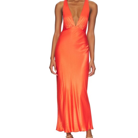 Shona Joy Vibrant Orange Dress - Picture 1 of 7